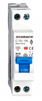 Intreruptor automat AMPARO, 4,5kA, C10A, 1P+N, 1modul