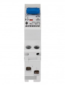Intreruptor automat modular, AMPARO 6kA, C 25A, 1P+N, 1UH