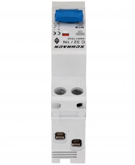 Intreruptor automat modular, AMPARO 6kA, C 32A, 1P+N, 1UH