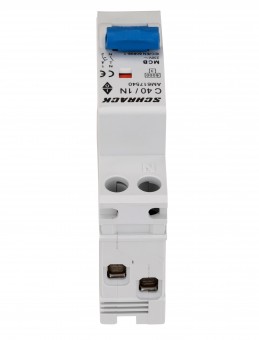 Intreruptor automat modular, AMPARO 6kA, C 40A, 1P+N, 1UH
