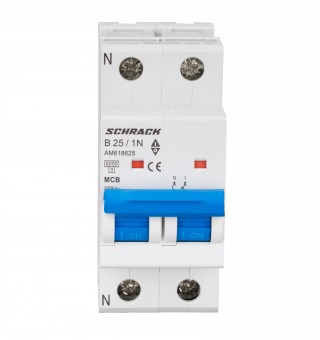 Intreruptor automat modular (MCB) AMPARO 6kA, B 25A, 1P+N