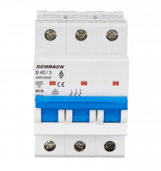 Intreruptor automat modular (MCB) AMPARO 6kA, B 40A, 3-poli