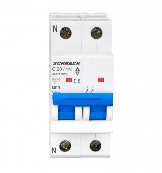 Intreruptor automat modular (MCB) AMPARO 6kA, C 20A, 1P+N