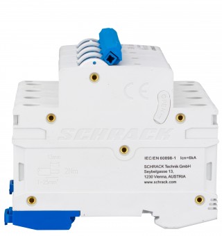 Intreruptor automat modular (MCB) AMPARO 6kA, C 50A, 3P+N