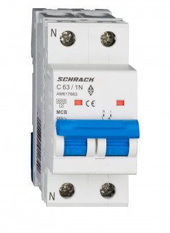 Intreruptor automat modular (MCB) AMPARO 6kA, C 63A, 1P+N