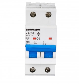 Intreruptor automat modular (MCB) AMPARO 6kA, C 63A, 2-poli