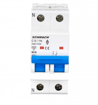 Intreruptor automat modular (MCB) AMPARO 6kA, C 6A, 1P+N