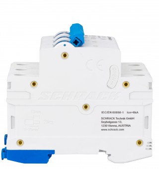 Intreruptor automat modular (MCB) AMPARO 6kA, C 6A, 3-poli
