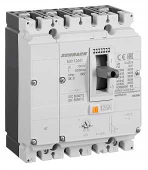 Intreruptor automat Tip A, 4 poli, 36kA, 125A