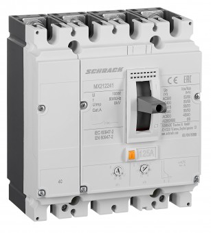Intreruptor automat Tip A, 4 poli, 50kA, 125A