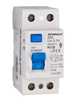 Intreruptor diferential AMPARO (10kA), 25A, 2-poli, 100mA
