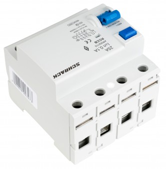 Intreruptor diferential AMPARO (10kA), 25A, 4-poli, 100mA