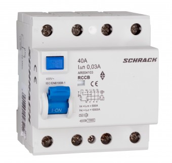 Intreruptor diferential AMPARO (10kA), 40A, 4-poli, 30mA