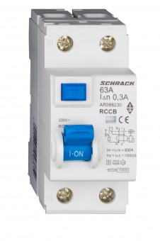 Intreruptor diferential AMPARO (10kA), 63A, 2-poli, 300mA, S