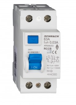 Intreruptor diferential AMPARO (10kA), 63A, 2-poli, 30mA