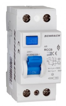Intreruptor diferential AMPARO (6kA), 25A, 2-poli, 10mA, AC