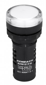 Lampa de semnalizare cu LED, monobloc, 230V-AC/DC, alb