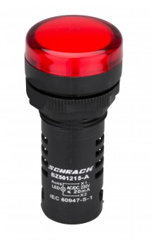 Lampa de semnalizare cu LED, monobloc, 230V-AC/DC, rosu