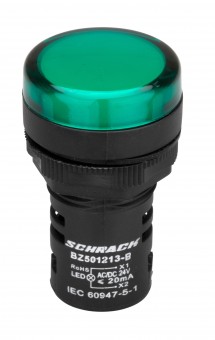 Lampa de semnalizare cu LED, monobloc, 24V-AC/DC, verde