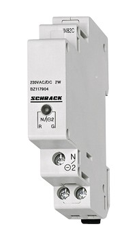 Lampa semnaliz. modulara cu 1 LED rosu/verde, 110-240V AC/DC