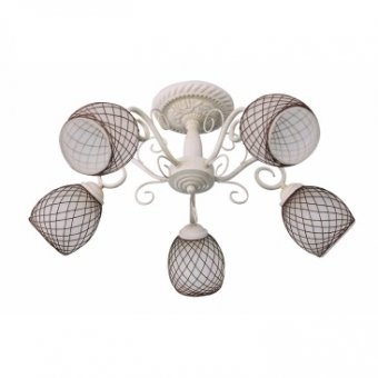 Lustra Elegance Crom+Alb+Maro 5xE27 60W