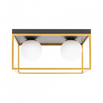 Lustra Luma 2XE27 IP20, negru+auriu, Erste