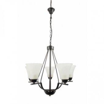 Lustra Midnight Negru+Alb 5xE27 40W