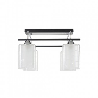 Lustra Niege Crom+Negru+Alb 4xE27 60W