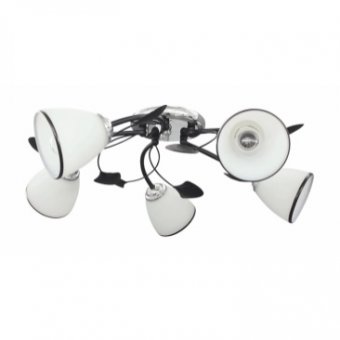 Lustra Oasis Crom+Negru+Alb 5xE27 60W