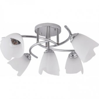 Lustra Silvia Crom+Alb 5XE27 60W