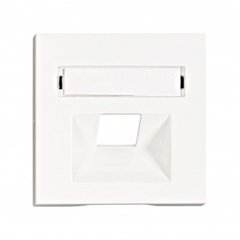 Masca 1*RJ45,cu fereastra de etichetare, alba