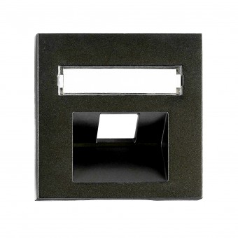 Masca 1xRJ45, UAE, eticheta, negru