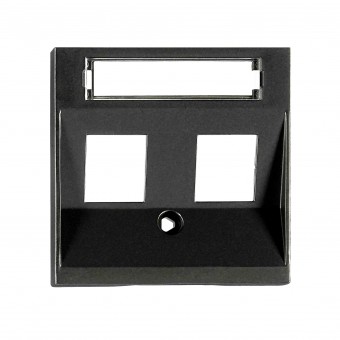 Masca 2 porturi RJ45, Toolless Line, negru
