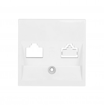Masca pentru priza 1xRJ45 TOOLLESS LINE, alb