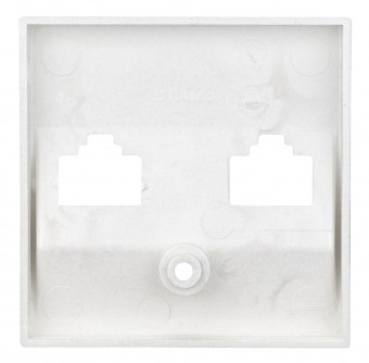Masca pentru priza 2xRJ45 TOOLLESS LINE, argintiu