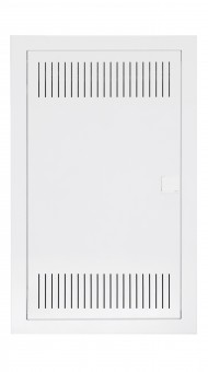 Media combi-enclosure frame and door, vertical 3-rows