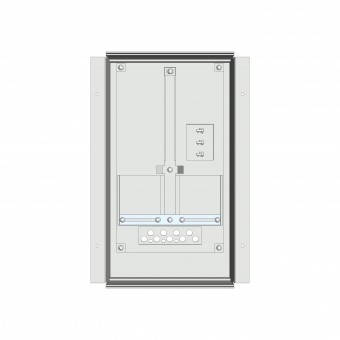 Meter box insert 1-row, 1 meter board / 9 Modul heights