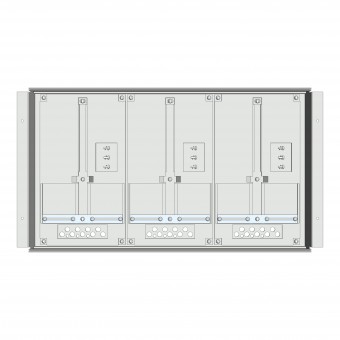 Meter box insert 1-row, 3 meter boards / 8 Modul heights