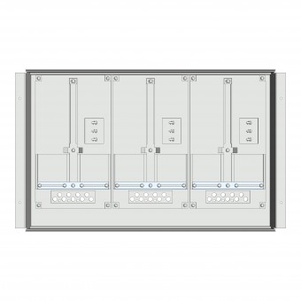 Meter box insert 1-row, 3 meter boards / 9 Modul heights