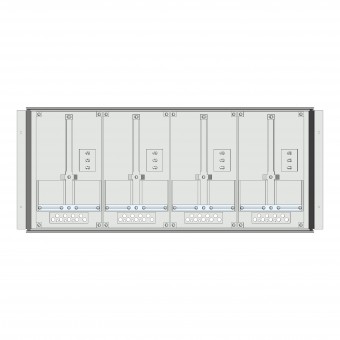Meter box insert 1-row, 4 meter boards / 8 Modul heights