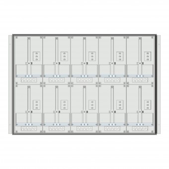 Meter box insert 2-rows, 10 meter boards / 16 Modul heights