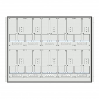 Meter box insert 2-rows, 10 meter boards / 18 Modul heights