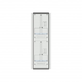 Meter box insert 2-rows, 2 meter boards / 18 Modul heights