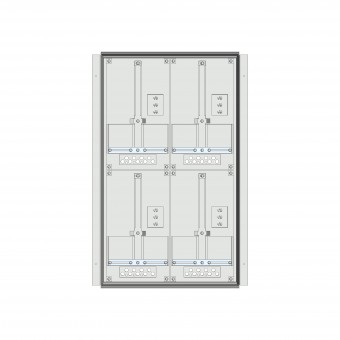 Meter box insert 2-rows, 4 meter boards / 16 Modul heights