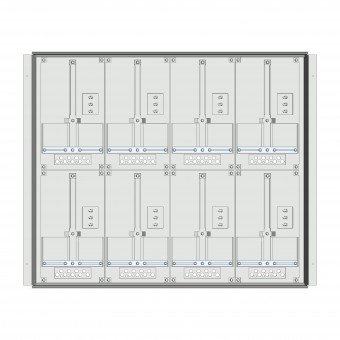 Meter box insert 2-rows, 8 meter boards / 16 Modul heights