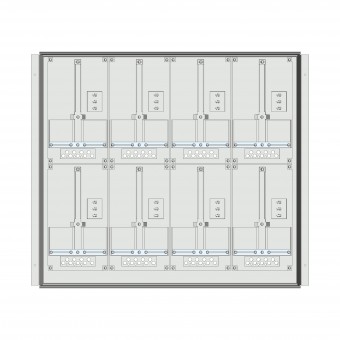 Meter box insert 2-rows, 8 meter boards / 17 Modul heights