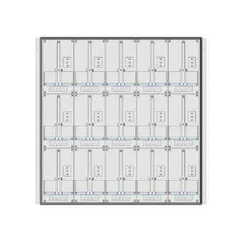 Meter box insert 3-rows, 15 meter boards / 24 Modul heights
