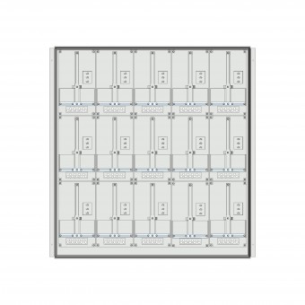 Meter box insert 3-rows, 15 meter boards / 25 Modul heights