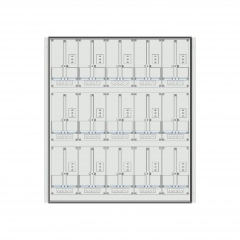 Meter box insert 3-rows, 15 meter boards / 27 Modul heights