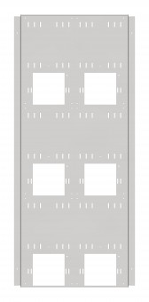 Meter box insert 3-rows, 6 meter boards / 24 Modul heights